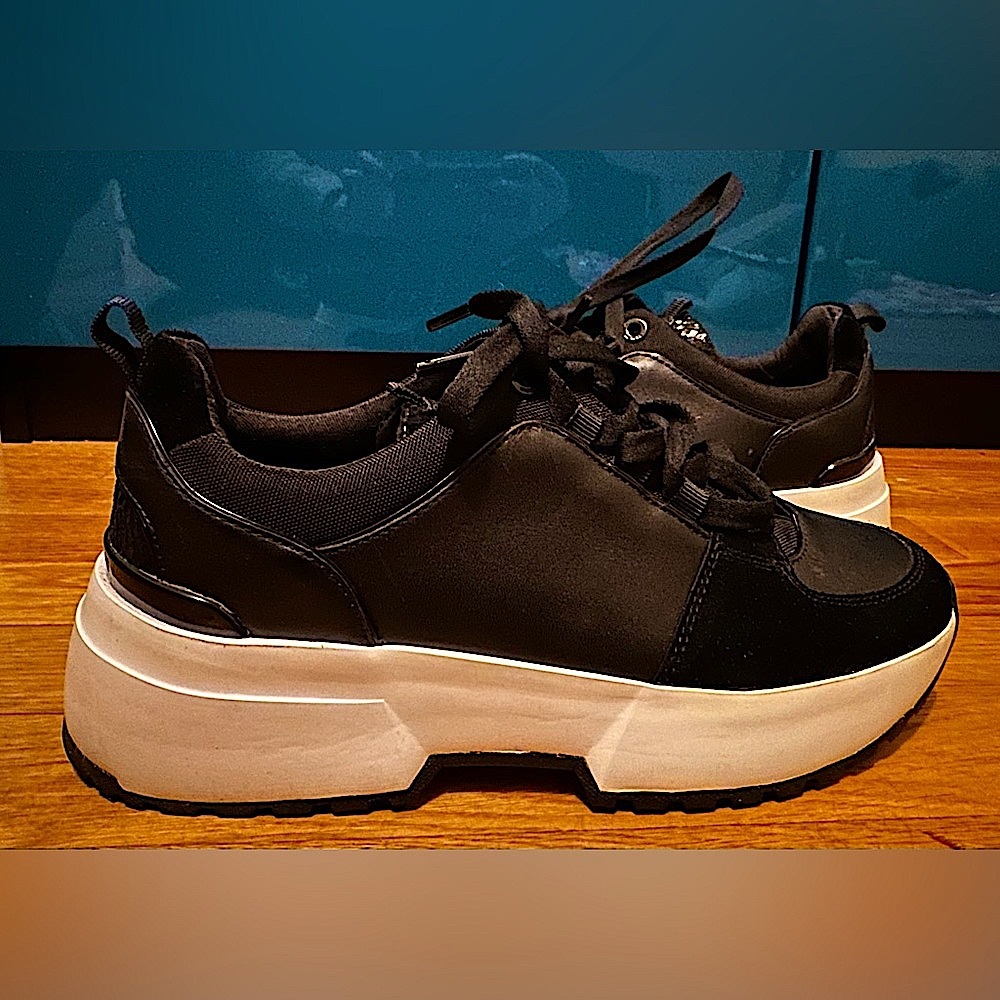 Michael Kors Black Leather Sneaker